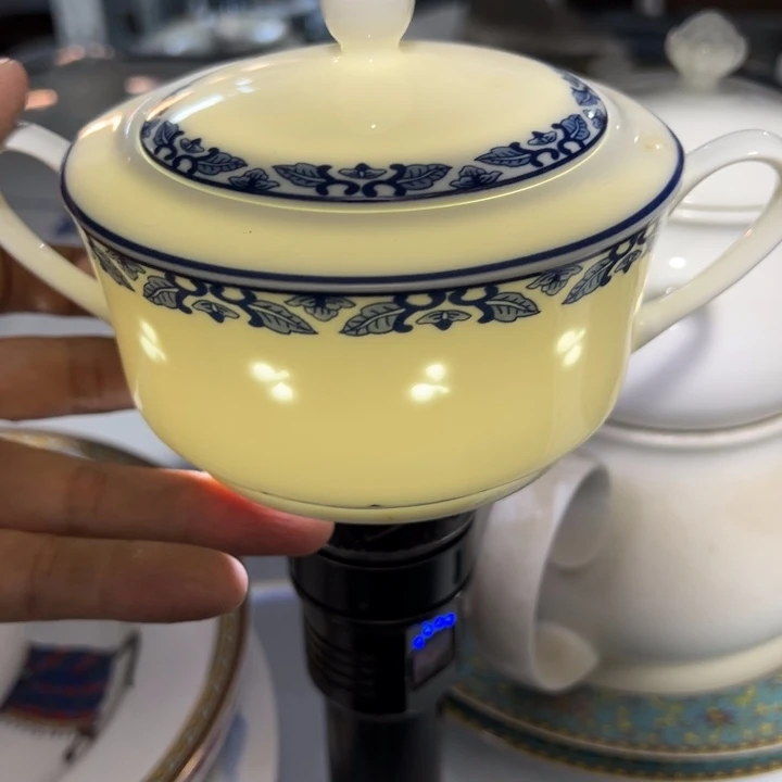红叶玲珑双耳糖罐