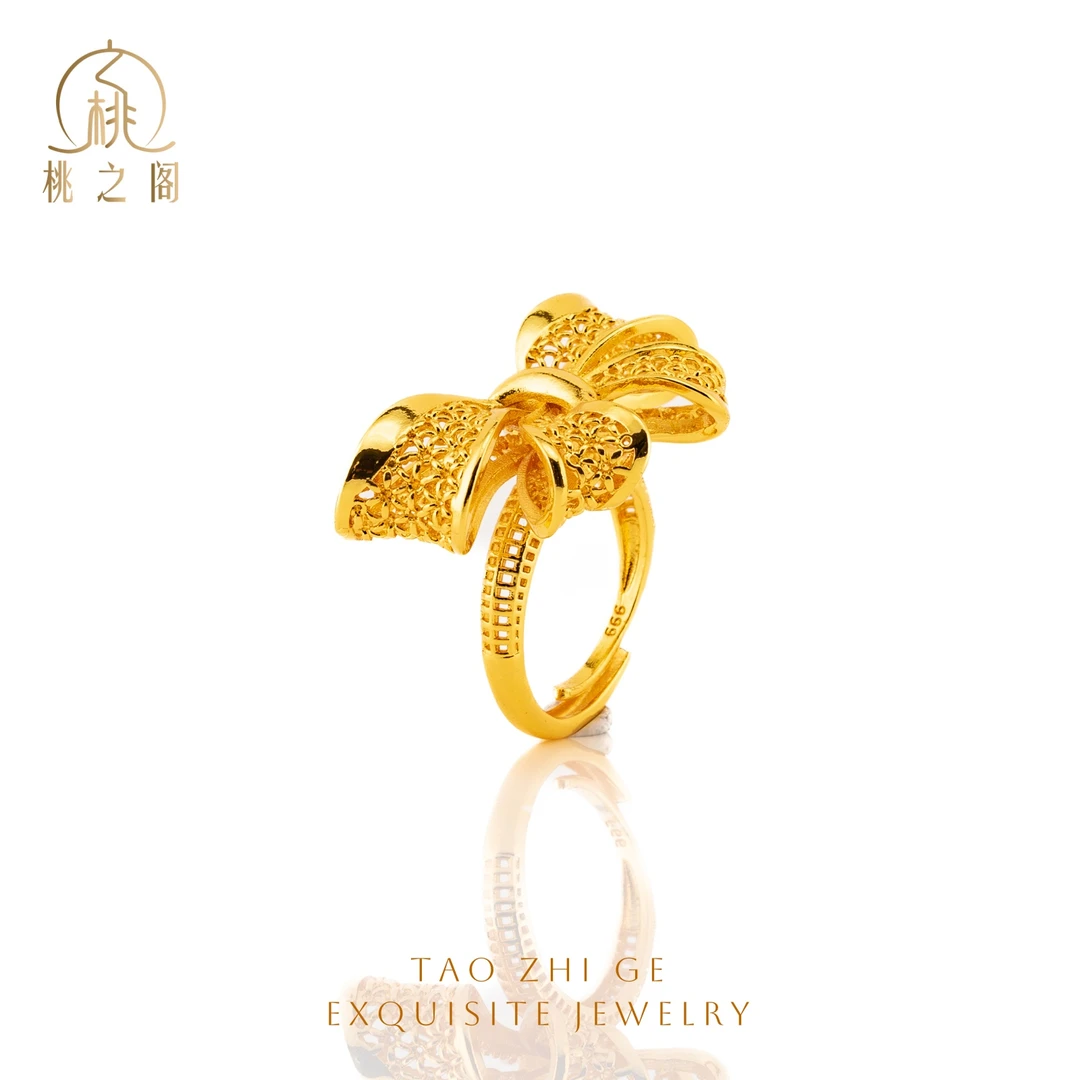 铜合金戒指 大号蝴蝶结戒指AS1053