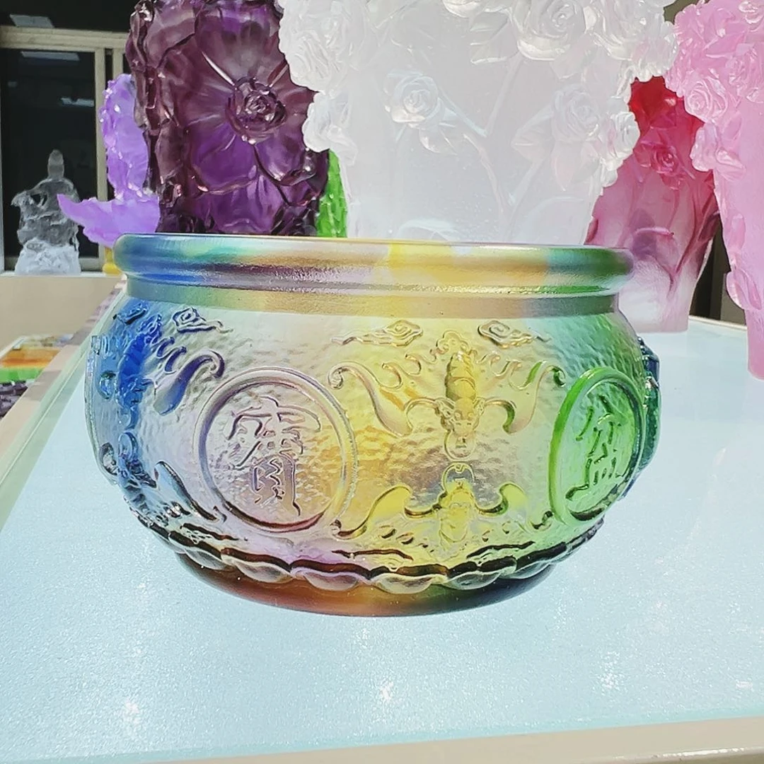 【闪购商品】手工艺品琉璃福在眼前聚宝盆