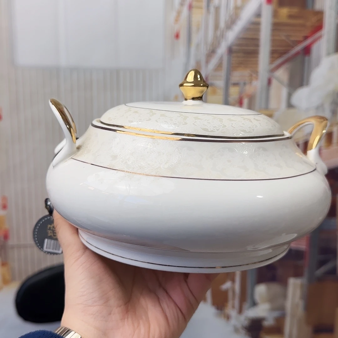 骨瓷高骨汤煲一个不能明火瑕疵品不忒不还