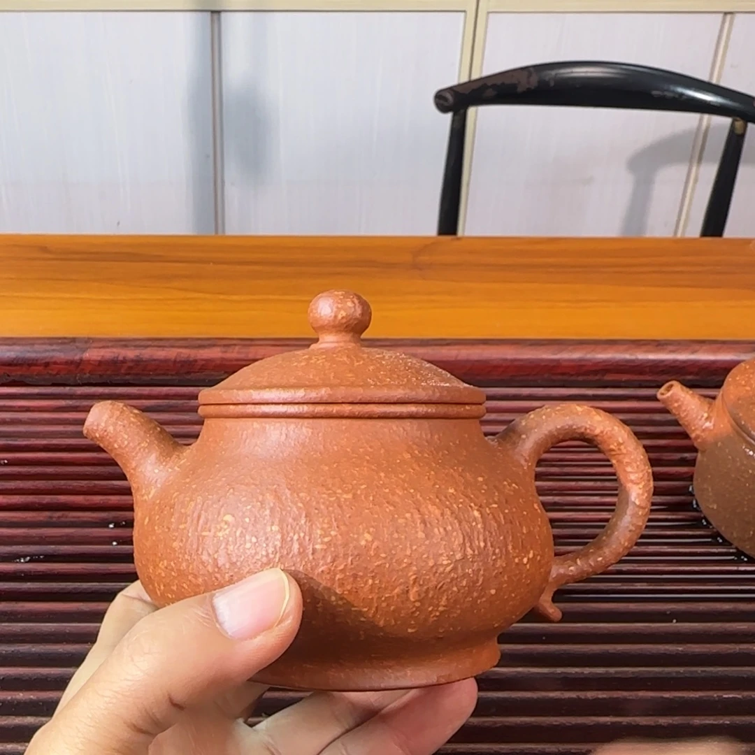 茶壶紫砂八目红降潘壶300cc