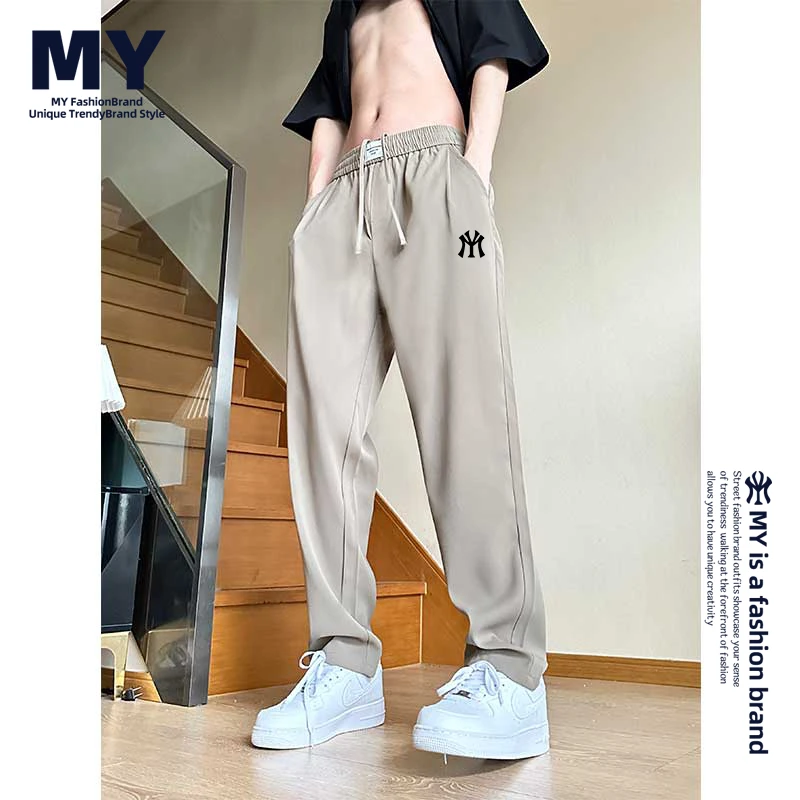 MY/一夏季美式休闲裤垂感男士冰丝裤2025新款百搭直筒春夏长裤