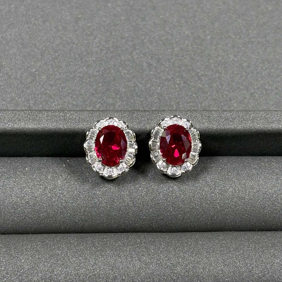 【KYLIN定制】高贵奢藏级红宝石耳钉501