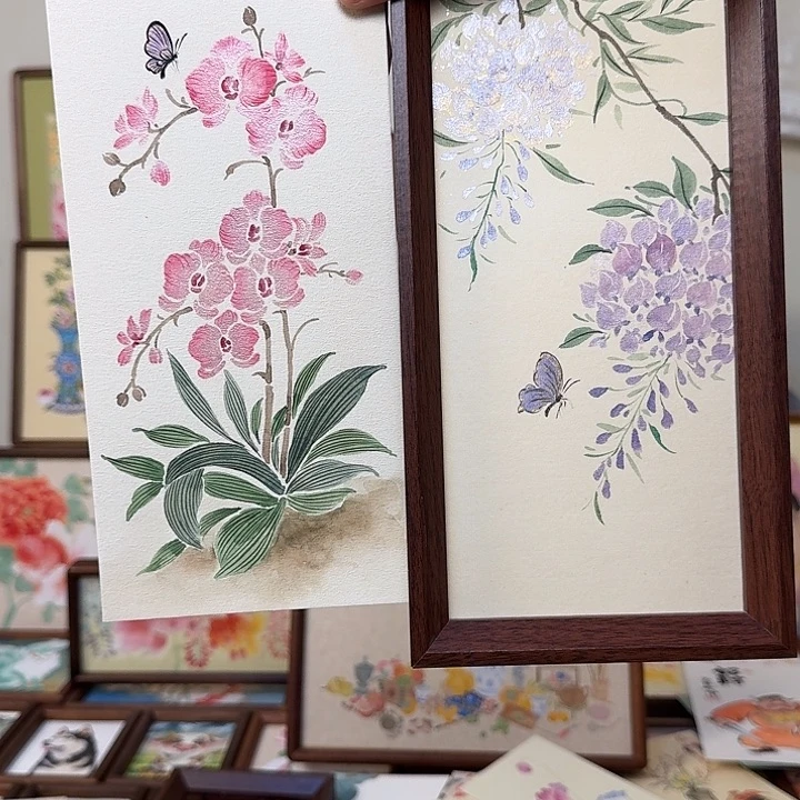 *****有机玻璃蝴蝶兰紫藤