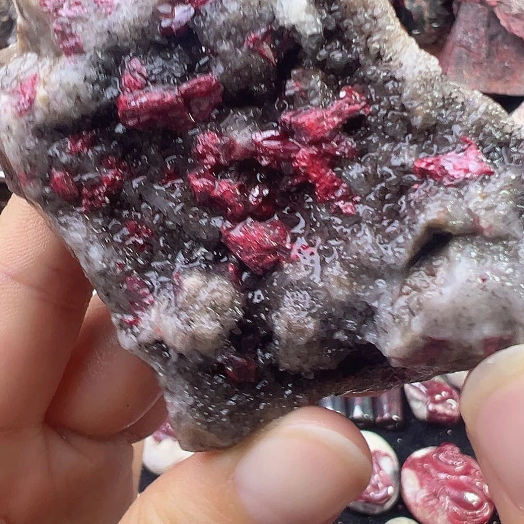 天然辰砂天然原矿朱砂毛料