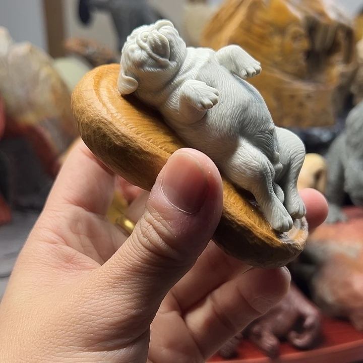 东北石松花石摆件