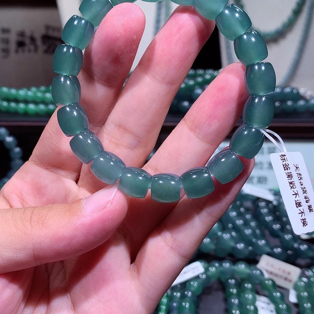 鑫***哥翡翠未镶嵌手链天然a货翡翠手串9.8