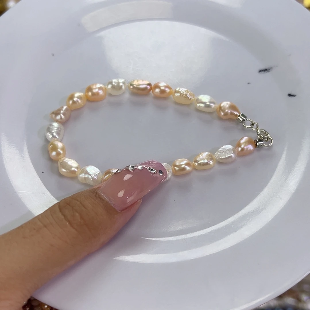 钛钢手绳淡水珍珠