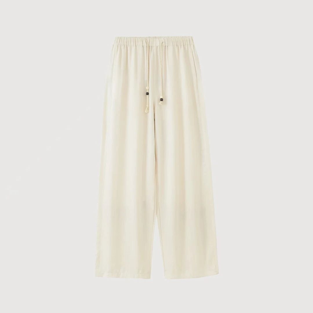 【报恩裤】DH夏季高端定制熟麻宽松百搭亚麻阔腿裤直筒裤