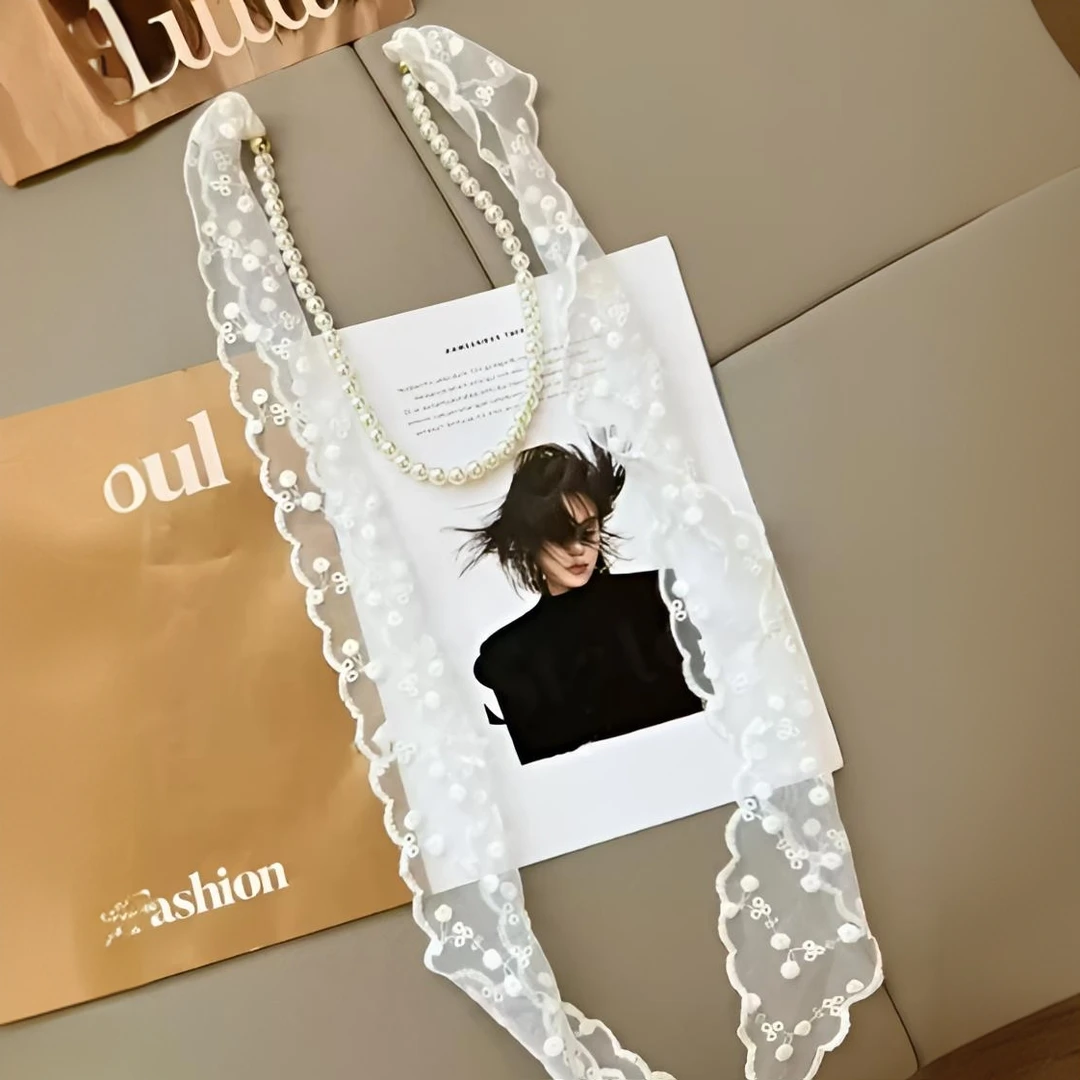 【工厂现货】百搭装饰配衣服裙子蕾丝打结女吊坠长条飘带领巾腰链