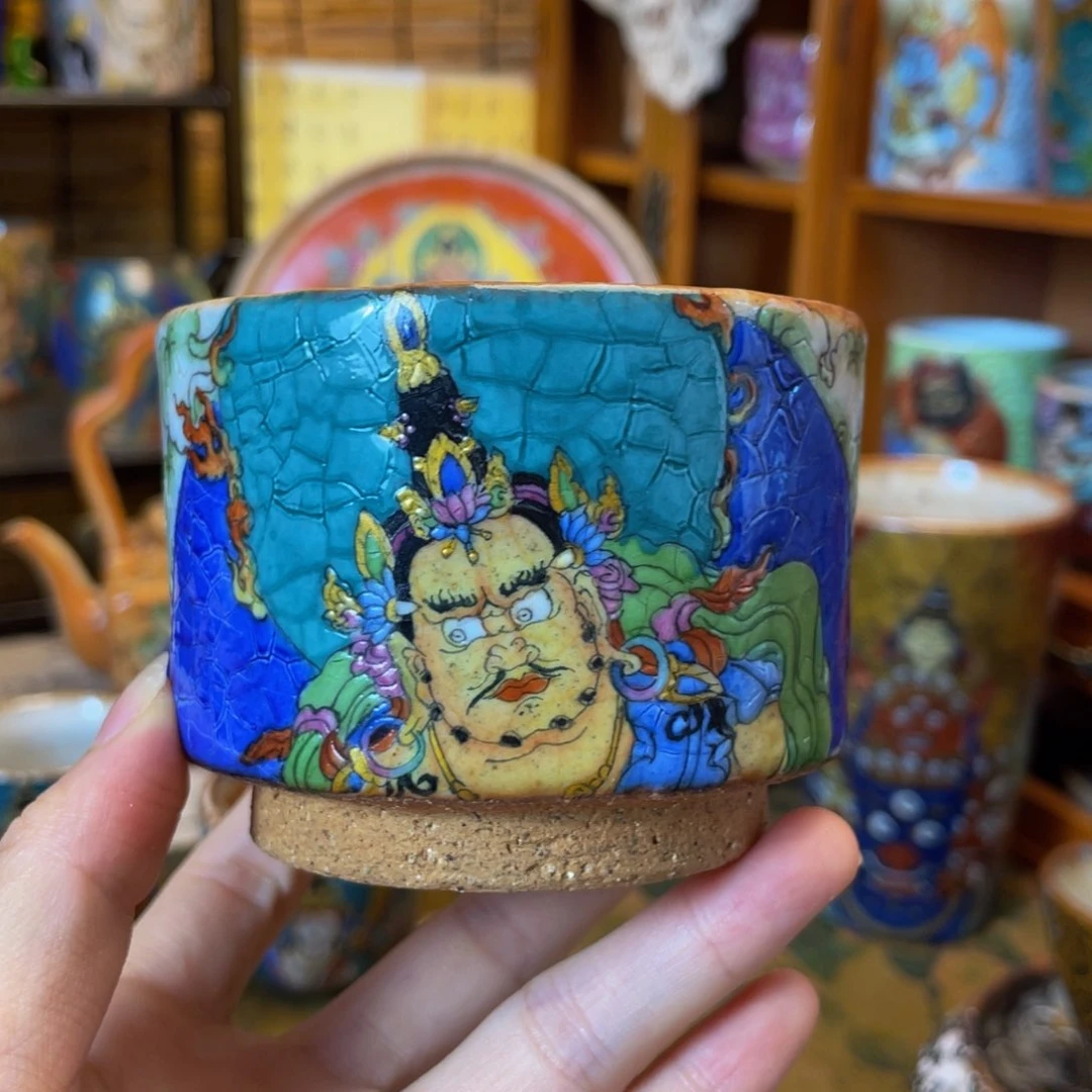 手绘黄财神杯杯推荐