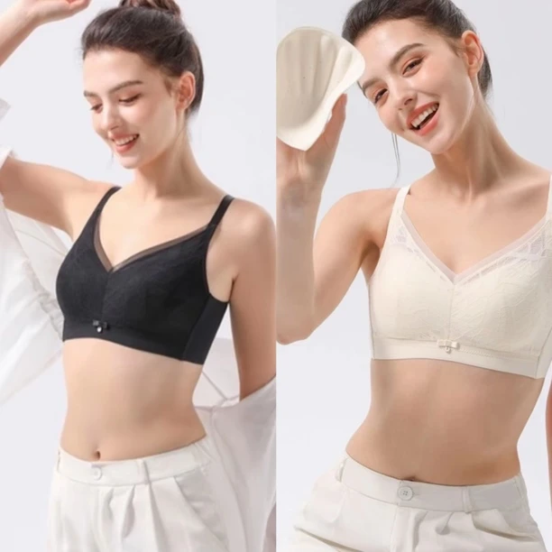 【手掌杯】夏娃之秀胸罩蕾丝薄款聚拢大胸显小无痕内衣美背文胸夏季