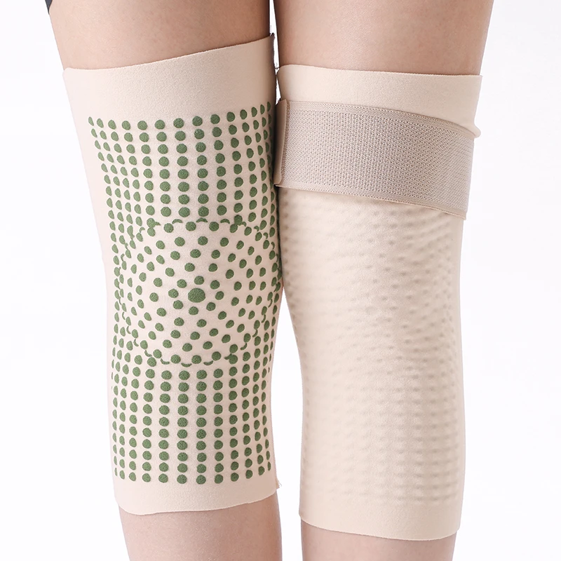 绑带防滑*春秋款德绒艾草点阵护膝保暖防寒老寒腿男女护腿套539