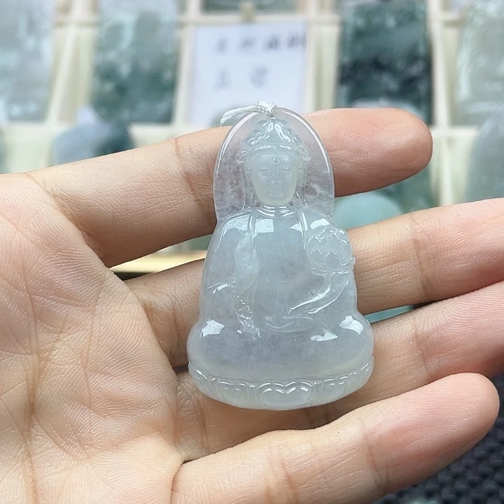 颈饰未镶嵌翡翠天然翡翠观音