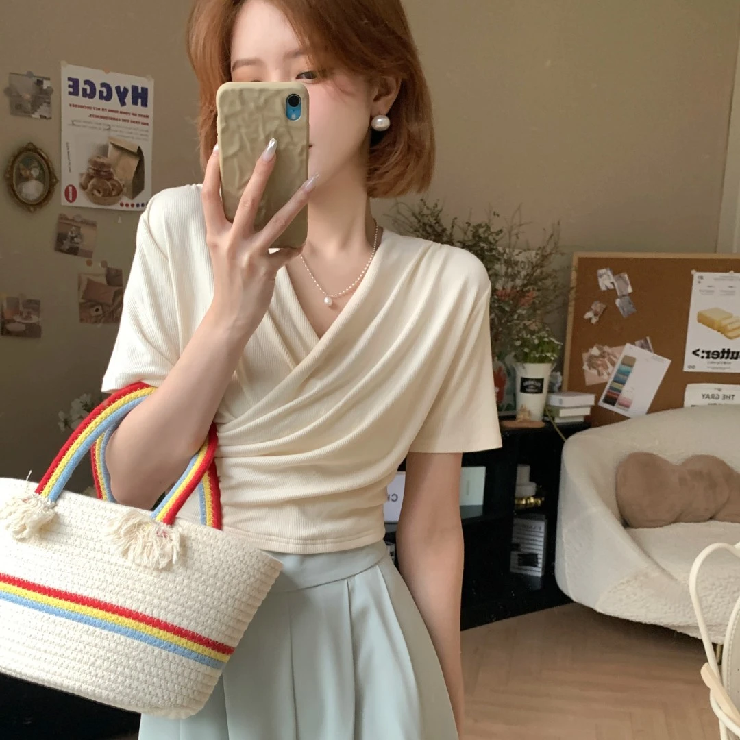 【芝士Cheese】芭蕾女孩 气质针织衫上衣显瘦夏季不规则小众通勤