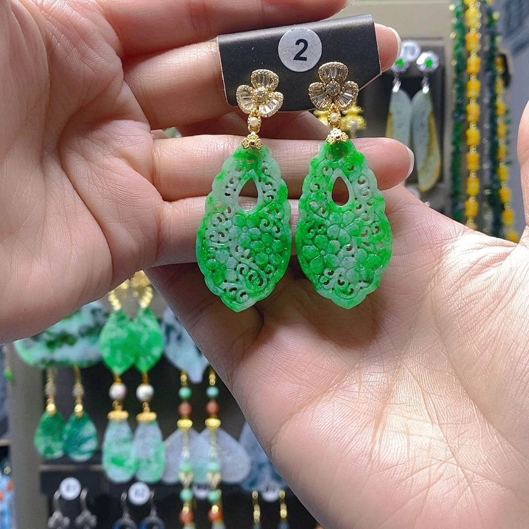 未镶嵌翡翠耳饰翡翠