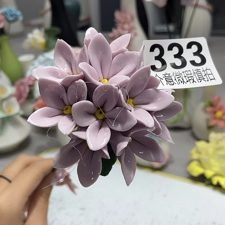 陶瓷纯手工捏花设计