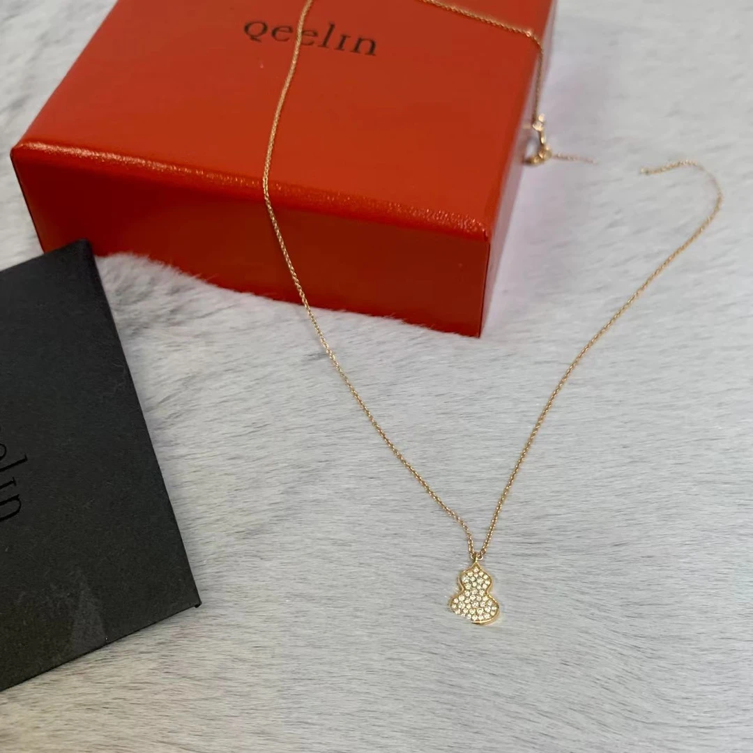 99新 KIRIN/麒麟 壹臻/ 18k金葫芦满钻项链 93049553