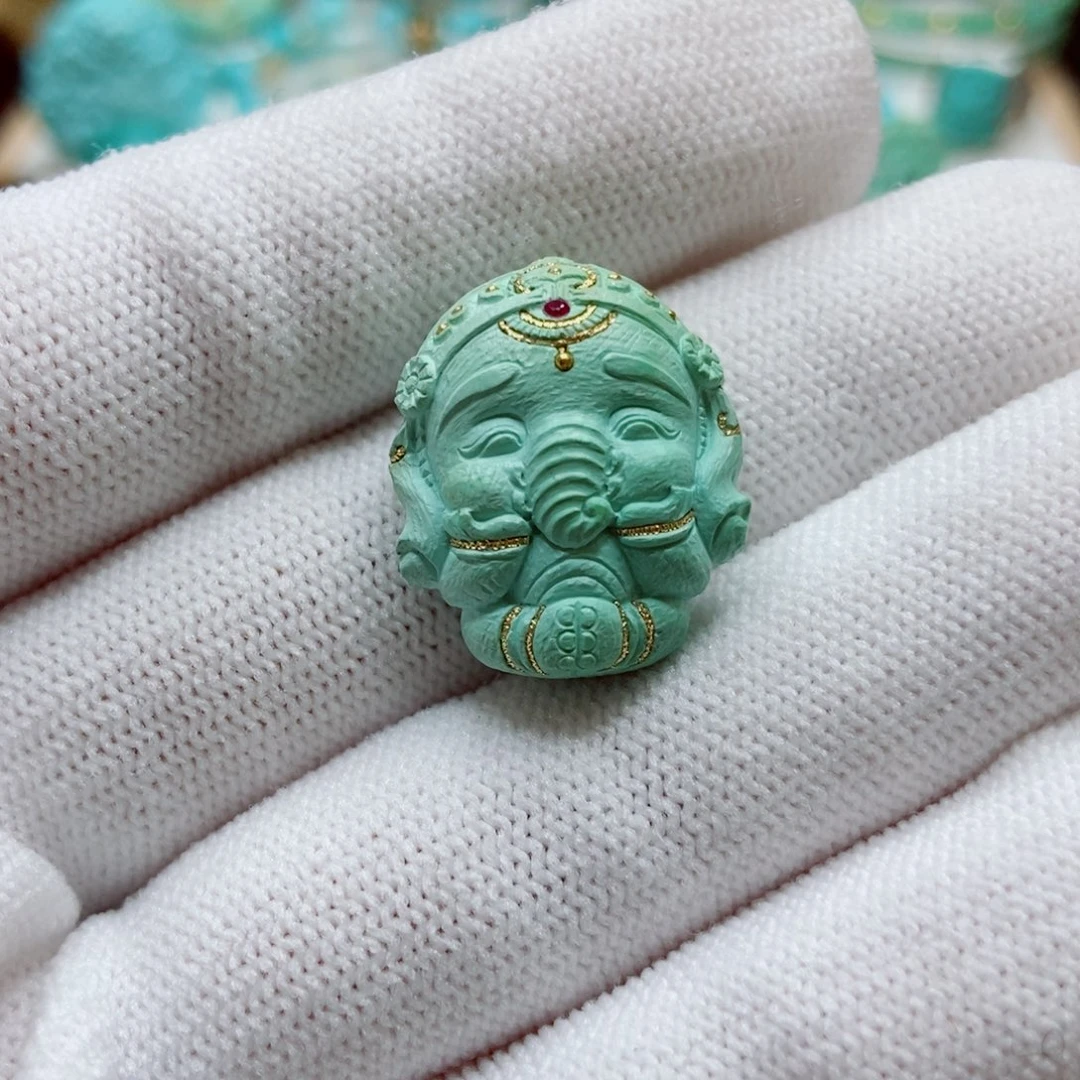 绿松石未镶嵌象神