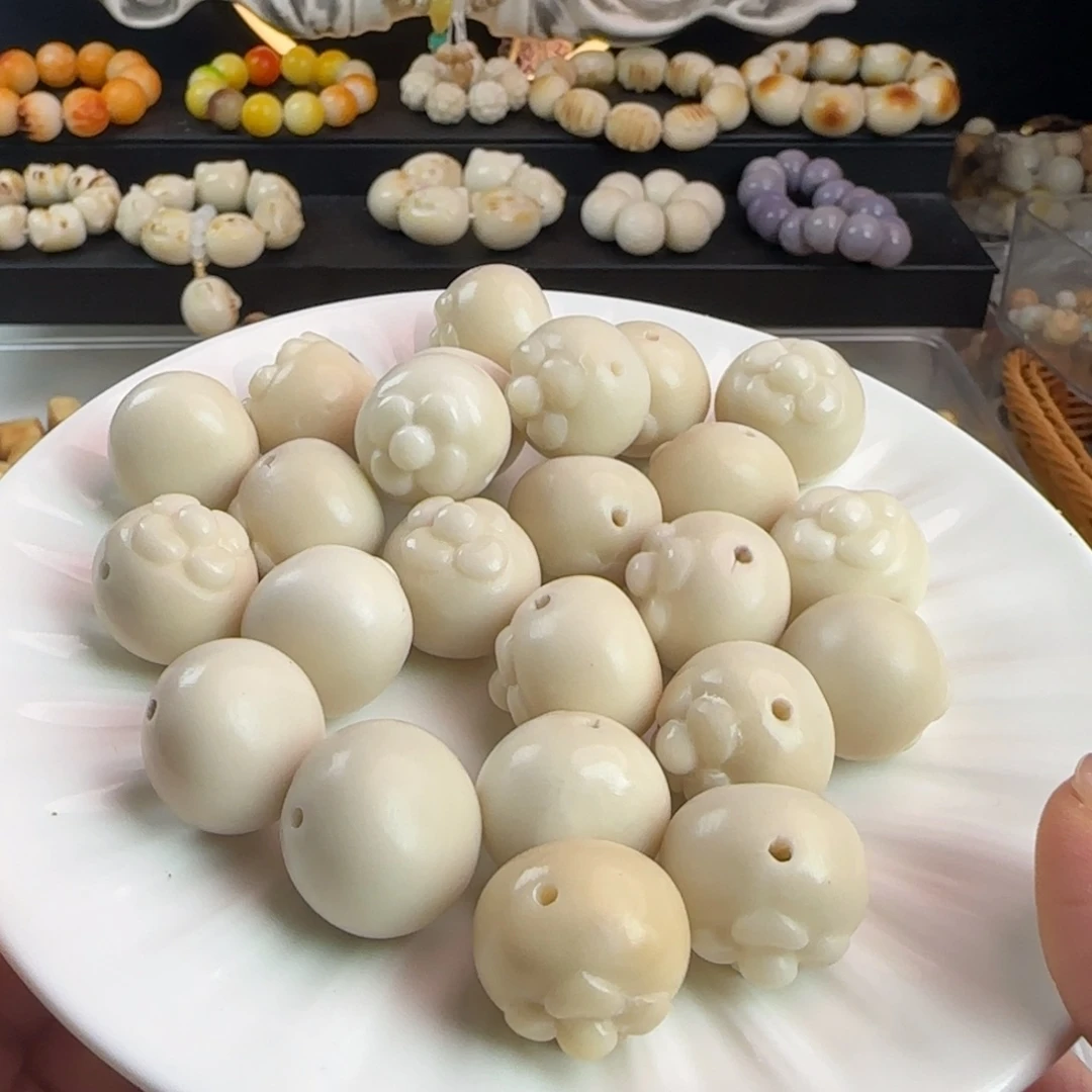 菩提根/象牙果手串微瑕牙果卡20山竹3颗