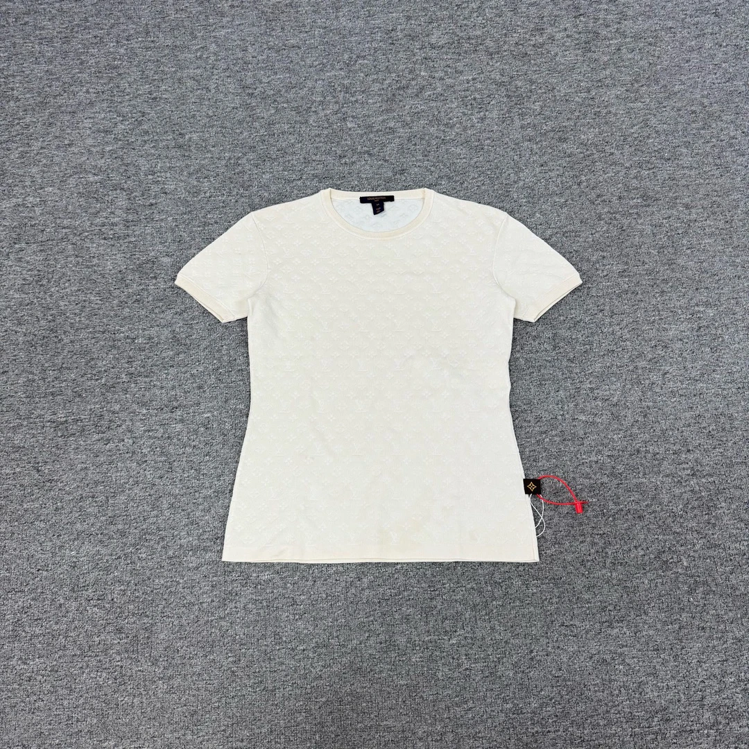 99新 LouisVuitton/路易威登 白色 LV 暗纹满印 短袖T恤 M码 99新