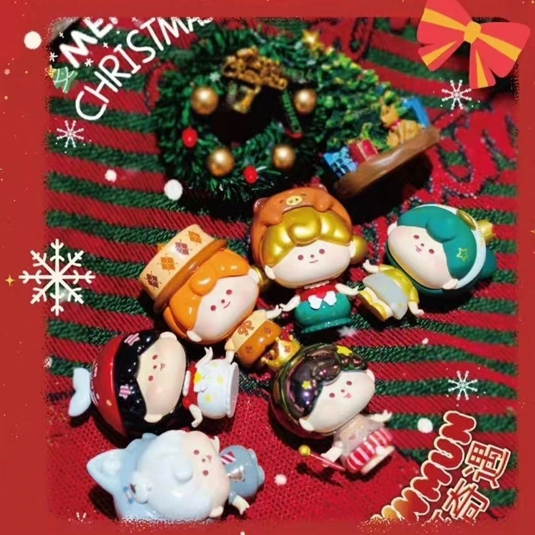 【新】三只宝圣诞&童心梦境萌粒盲盒潮玩PVC萌粒【可打孔做钥匙扣】