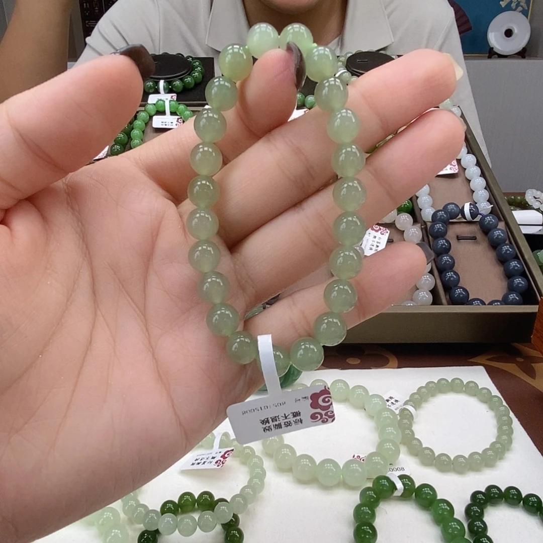 未镶嵌手串和田玉8mm晴水