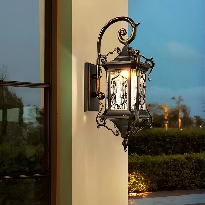 庭院壁灯户外防水别墅大门家用超亮阳台外墙室外欧式复古过道灯