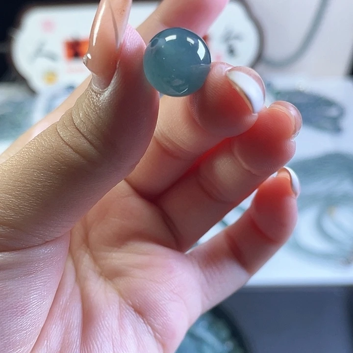 翡翠散珠11.9mm左右珠子单颗