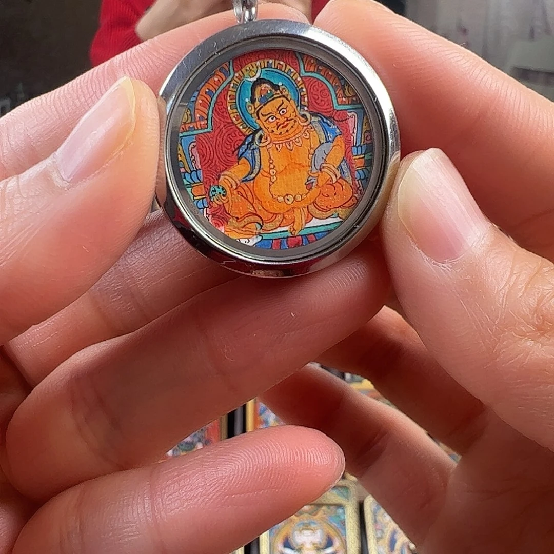 吊坠小**！手绘齐岗黄c唐卡