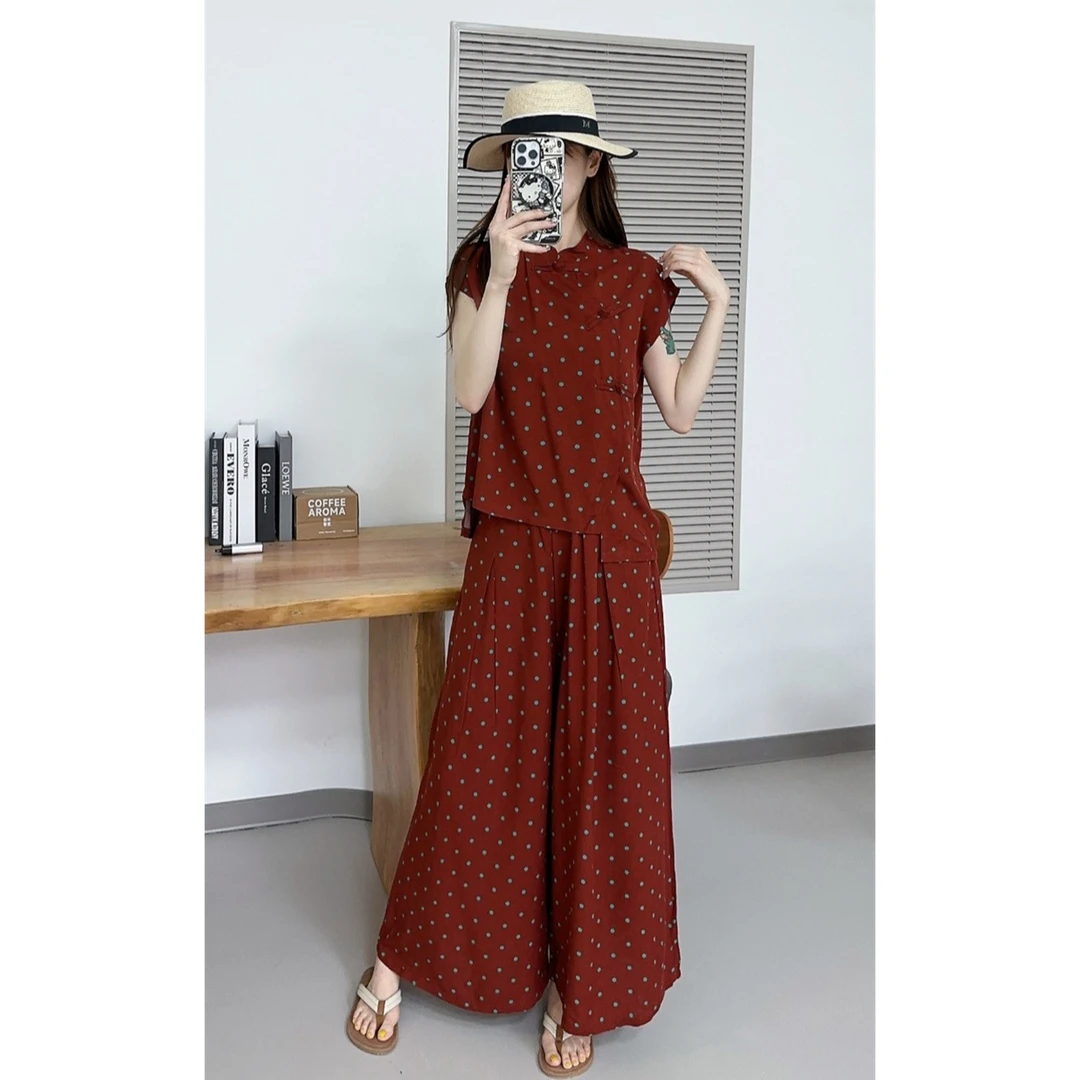 JDD-[轻絮国风旗袍]25年夏季新中式时尚设计感套装GL-FC6198