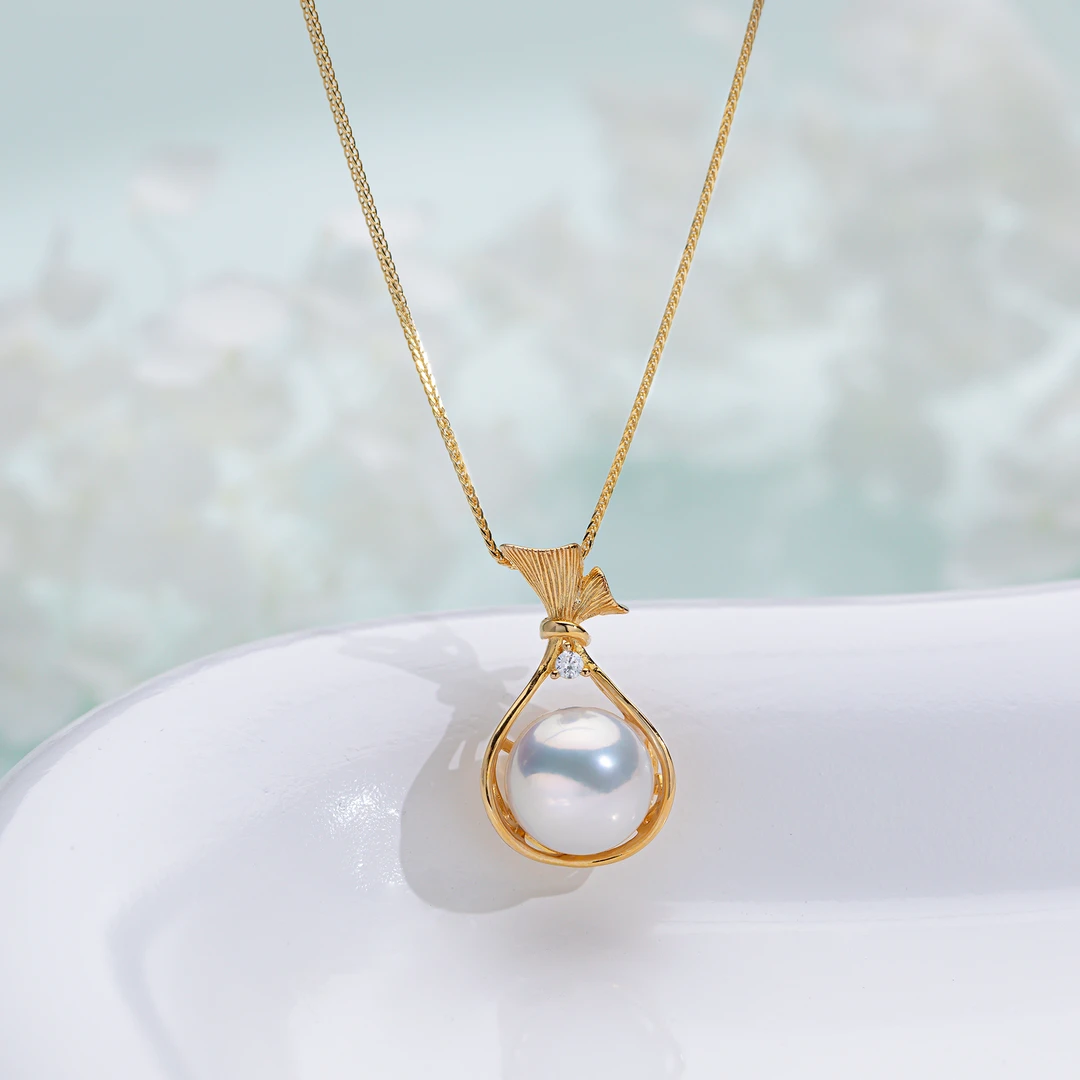 S925银 淡水珍珠福多多吊坠（赠送银链）10-11mm（DXL006）