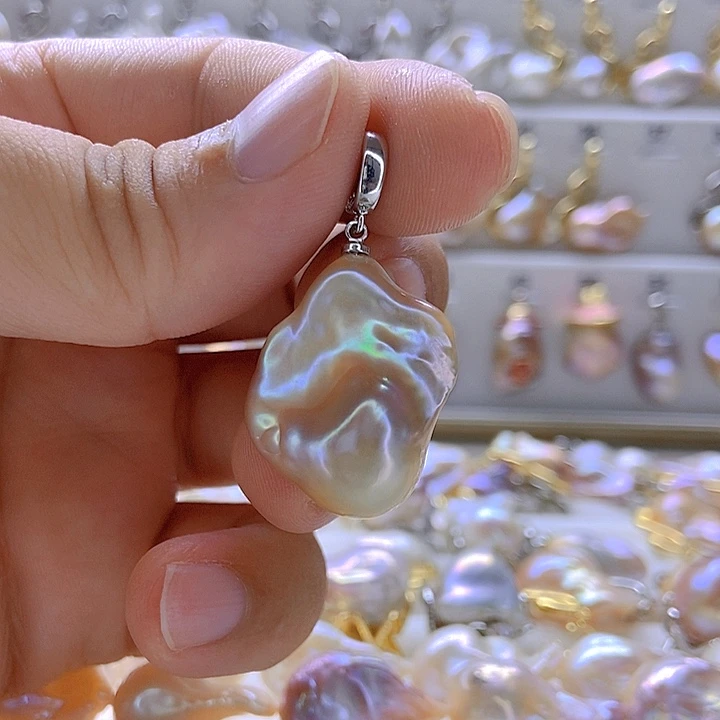 颈饰银S925镶嵌淡水珍珠111