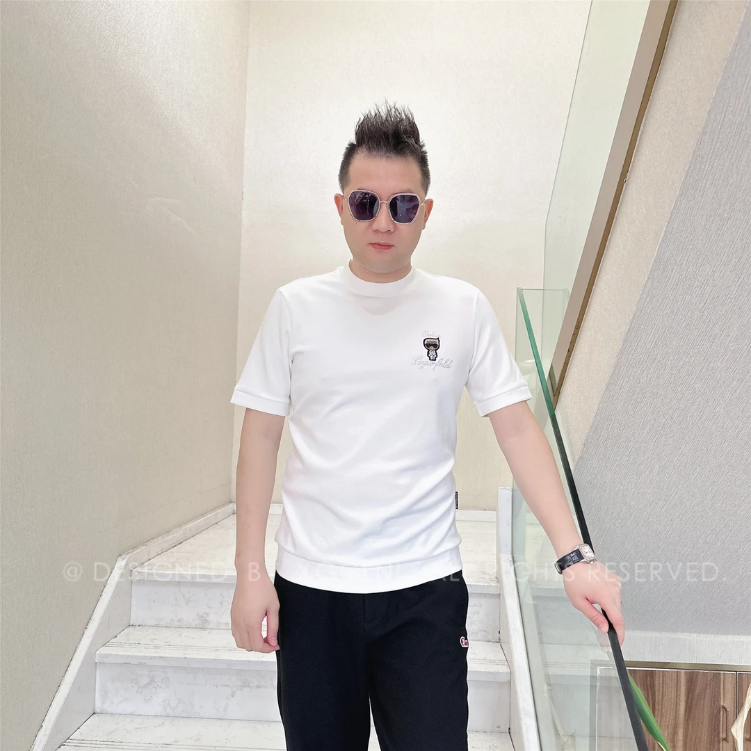 秋冬款ZZD烫钻卡通小人男士品质高端奢品洋气上档次潮牌短袖T恤