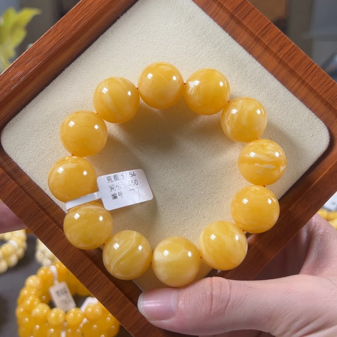 裸石蜜蜡未镶嵌20+焦皮满蜡杨枝甘露圆珠tt