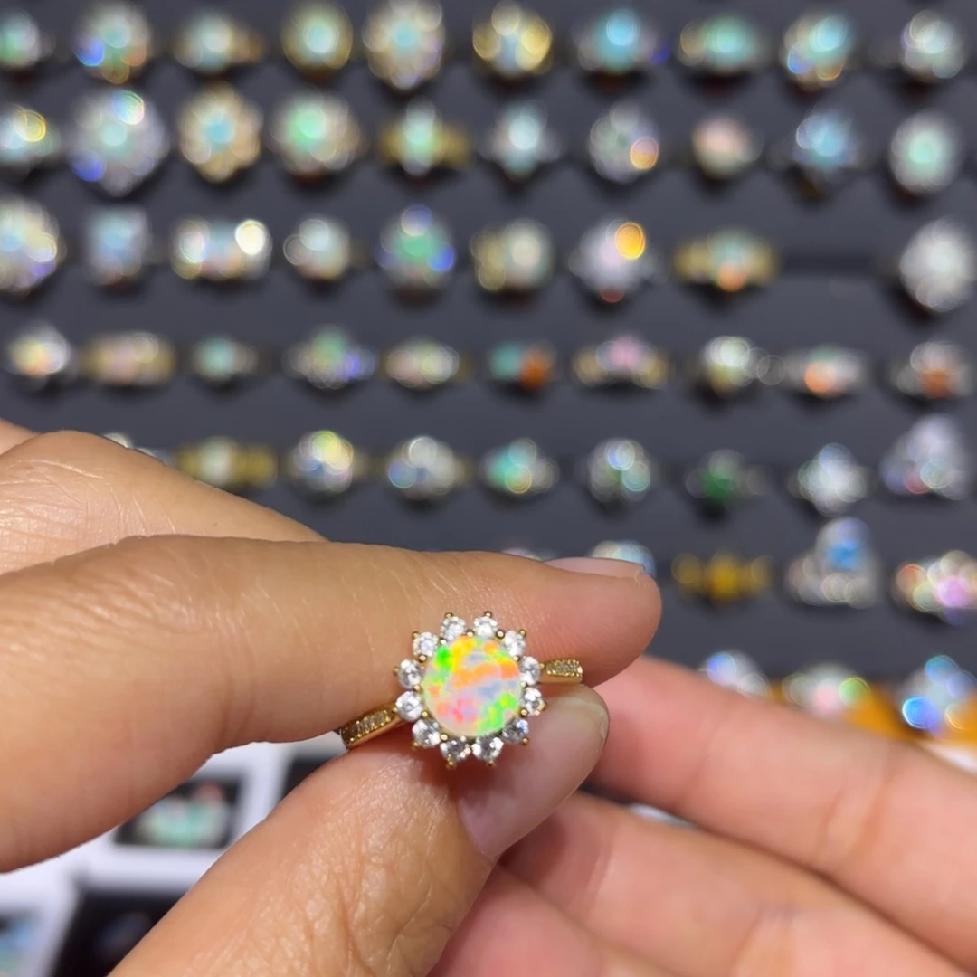 欧泊银S925镶嵌戒指