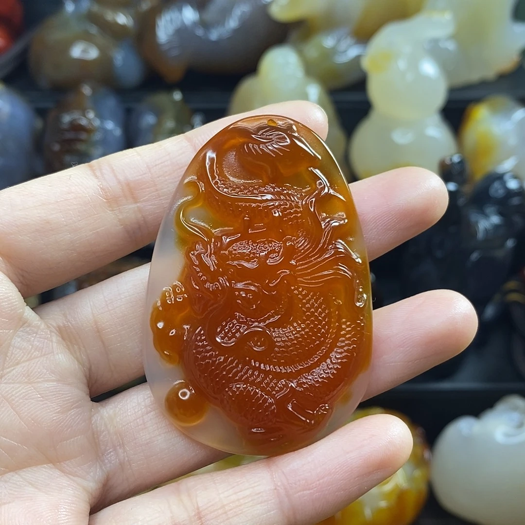 玛瑙/玉髓未镶嵌吊坠