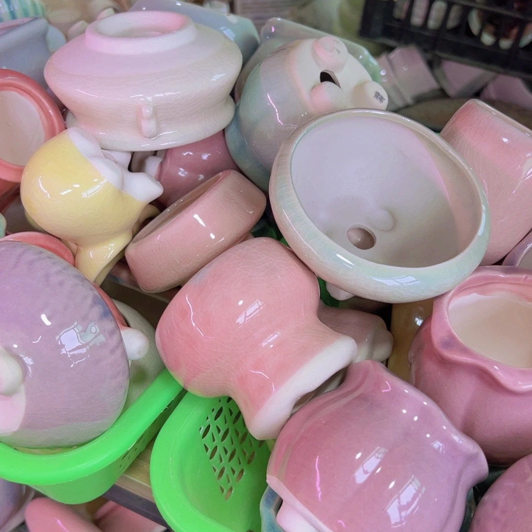 陶瓷花盆当场凑满12包邮随机瑕疵5个