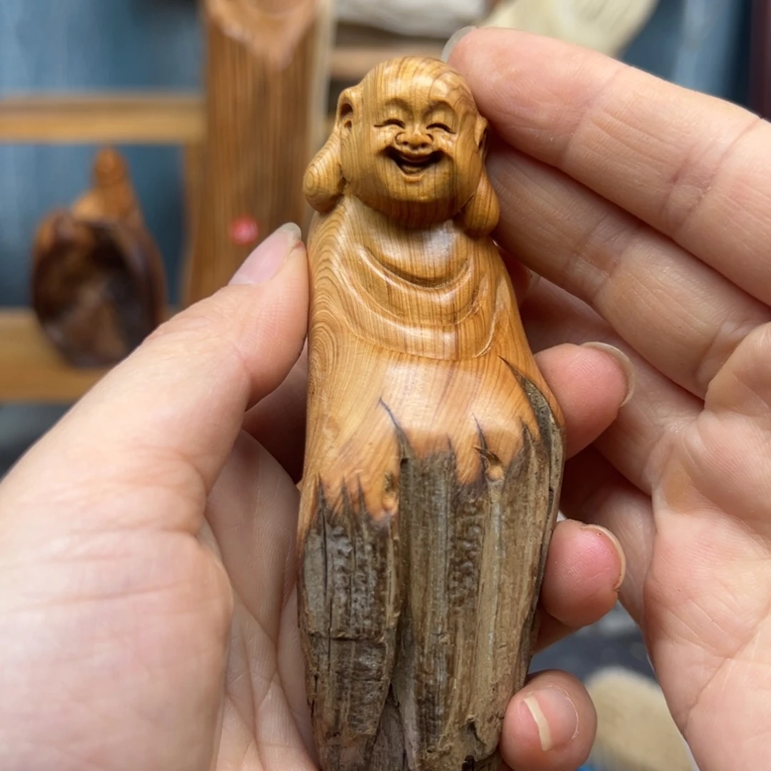 木崖柏木摆件手把件