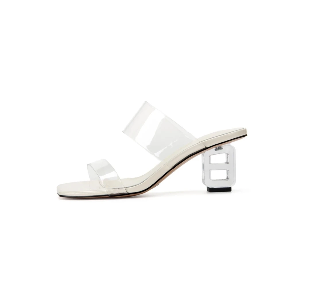 【万哥推荐】方头时装凉鞋女士夏款高跟鞋