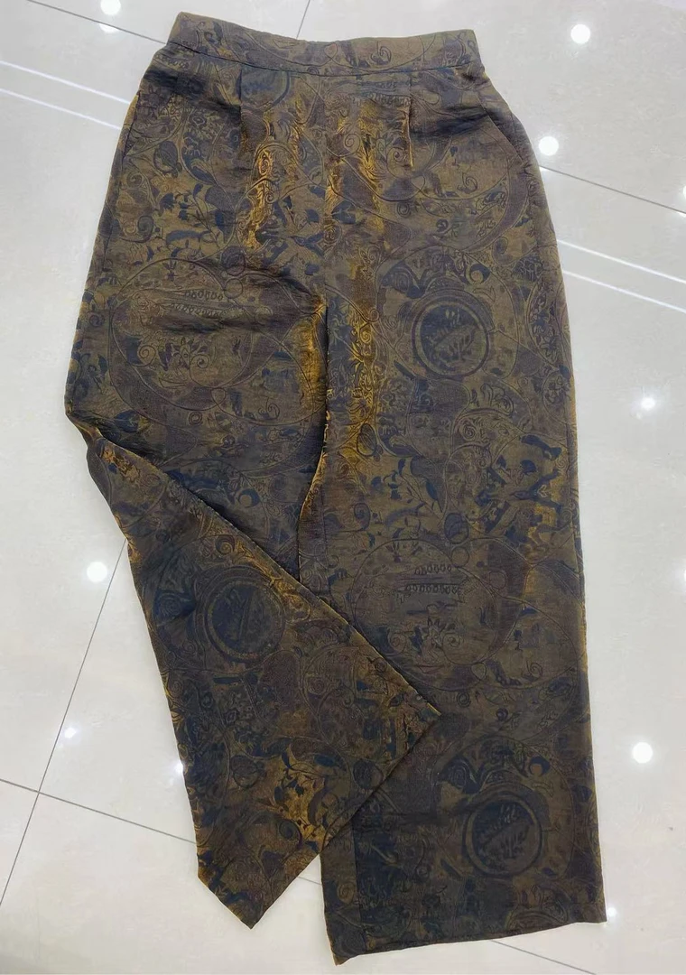 566香云纱100桑蚕丝长裤 菁喜