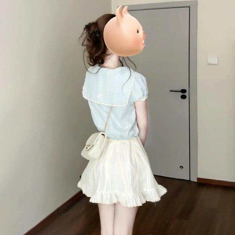 2025新款韩系高级感穿搭配一整套连衣裙子女夏季法式甜美套装短裙