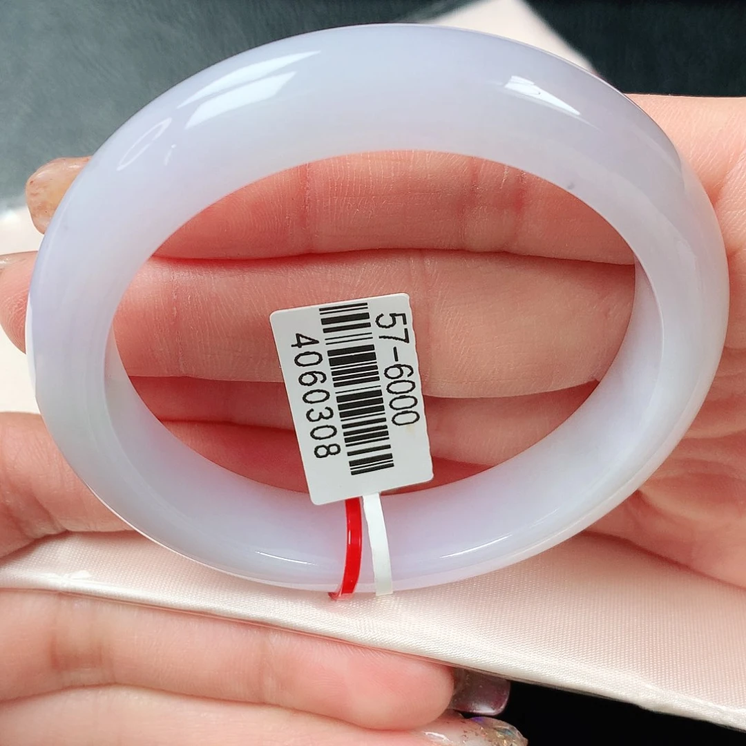 翡翠手镯未镶嵌冰粉正圈57圈口 65号