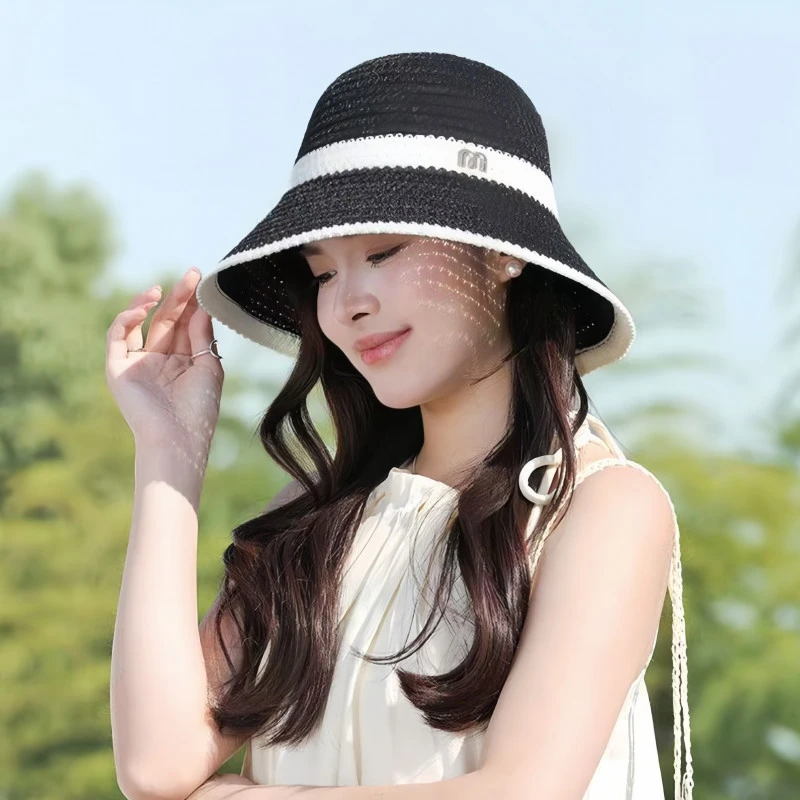 【西西里岛】新款夏季M标黑色休闲遮阳帽42026