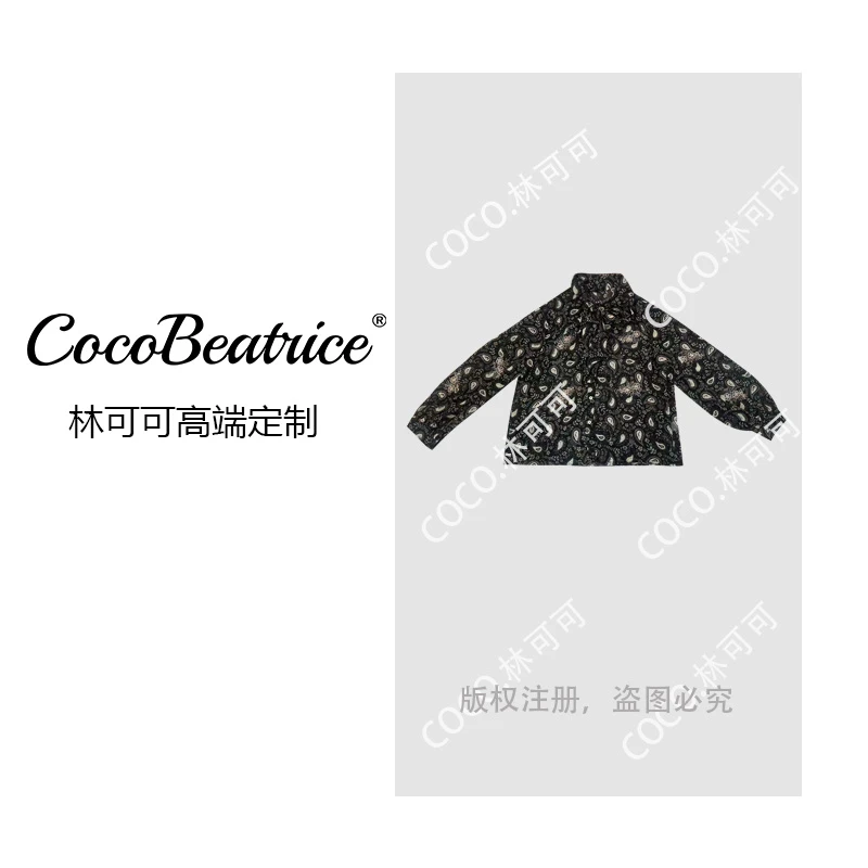 【COCO林可可】佩斯利花纹长袖衬衫领口系带复古精致氛围感拉满2180