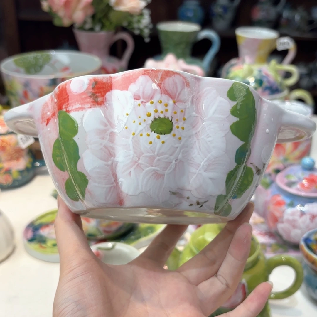 景德镇手绘高温釉下彩陶瓷茶具