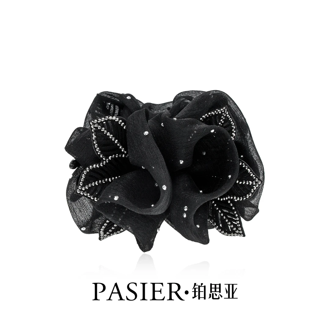 铂思亚 花间月影 8公分法式典雅百搭马尾夹丸子夹NN210