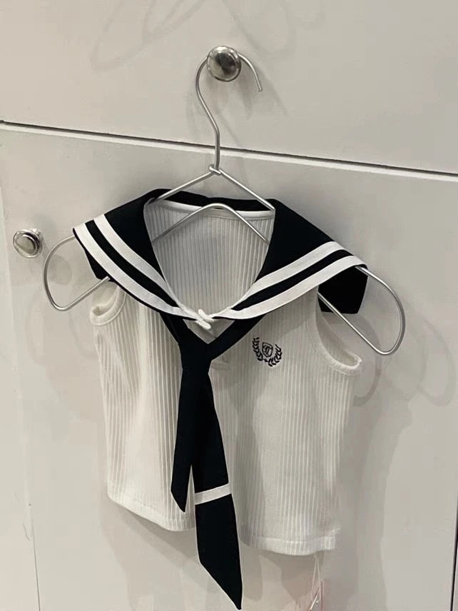 女童学院风套装2025春夏新款儿童装洋气Miu系背心领带百褶裙