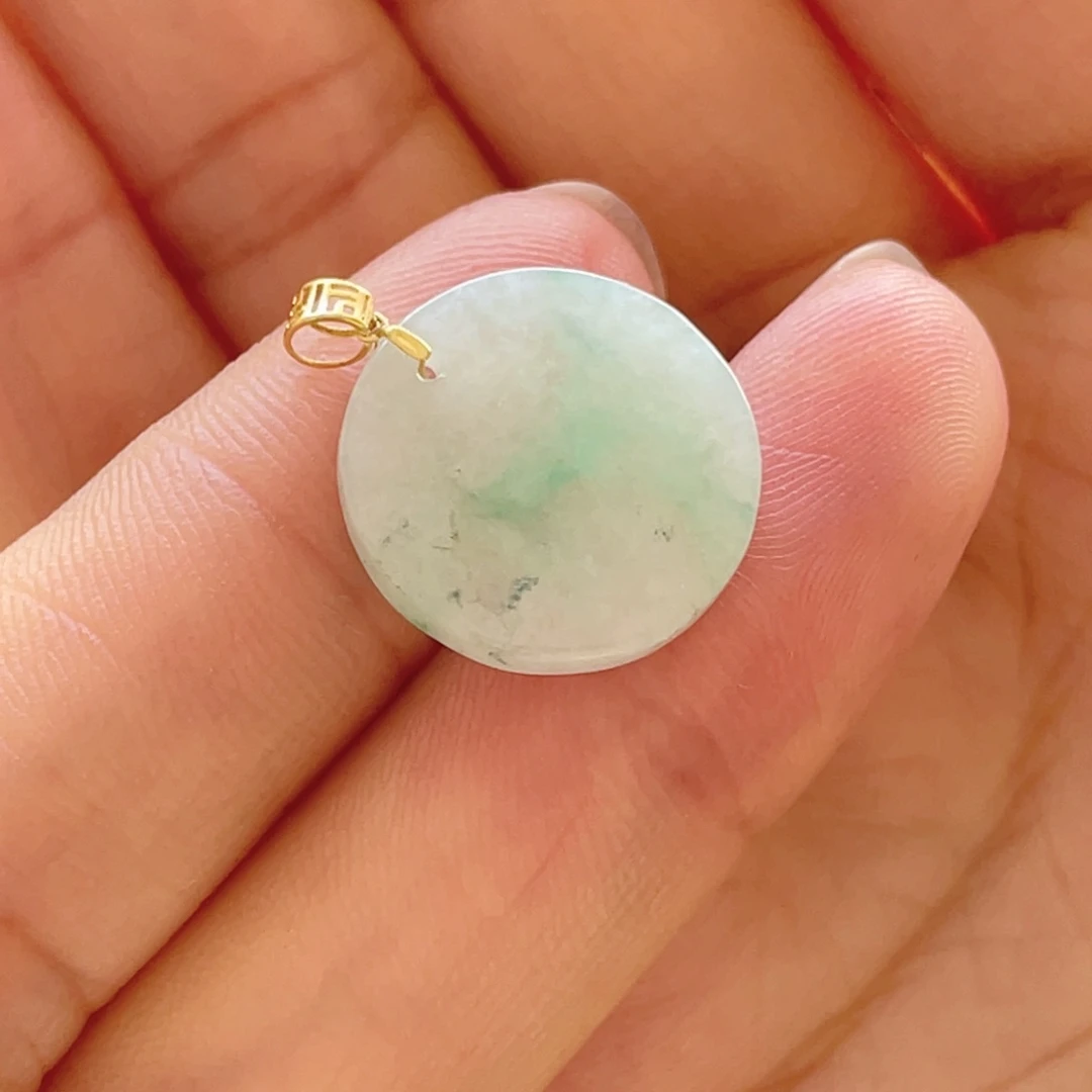 翡翠颈饰18K金镶嵌福利