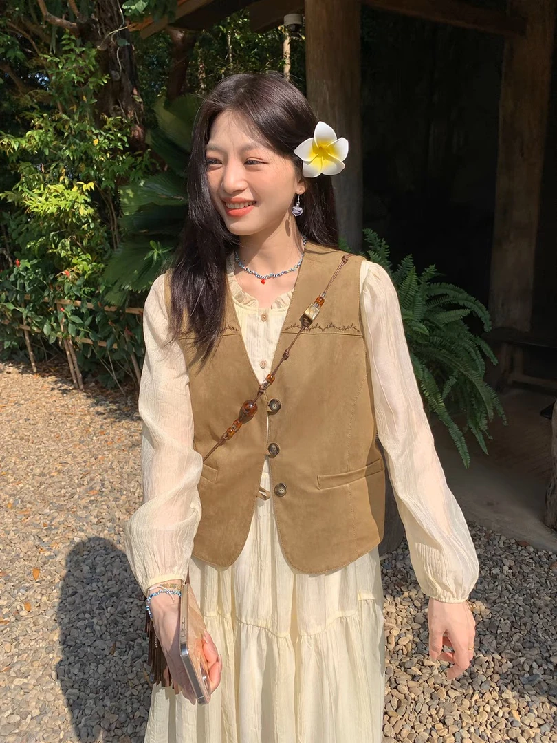 过完上车（771-780）气质森系法式小清新连衣裙温柔风女装洋气韩版